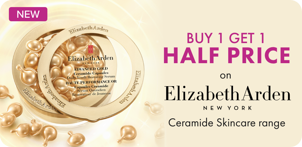BUY 1 GET 1 HALF PRICE on Elizabeth Arden Ceramide skincare range