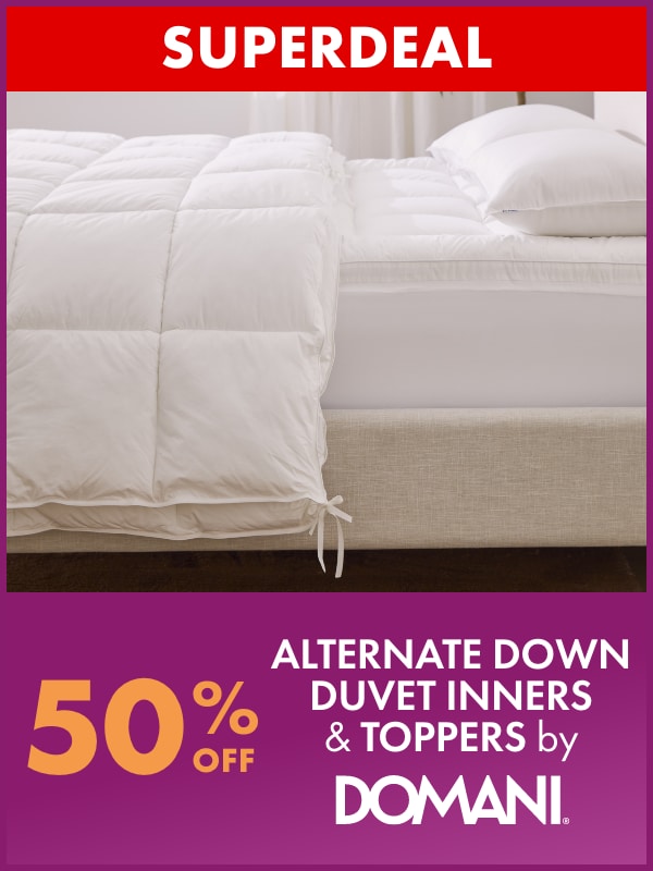 50% OFF Alternate Down Duvet Inners & Toppers by Domani
