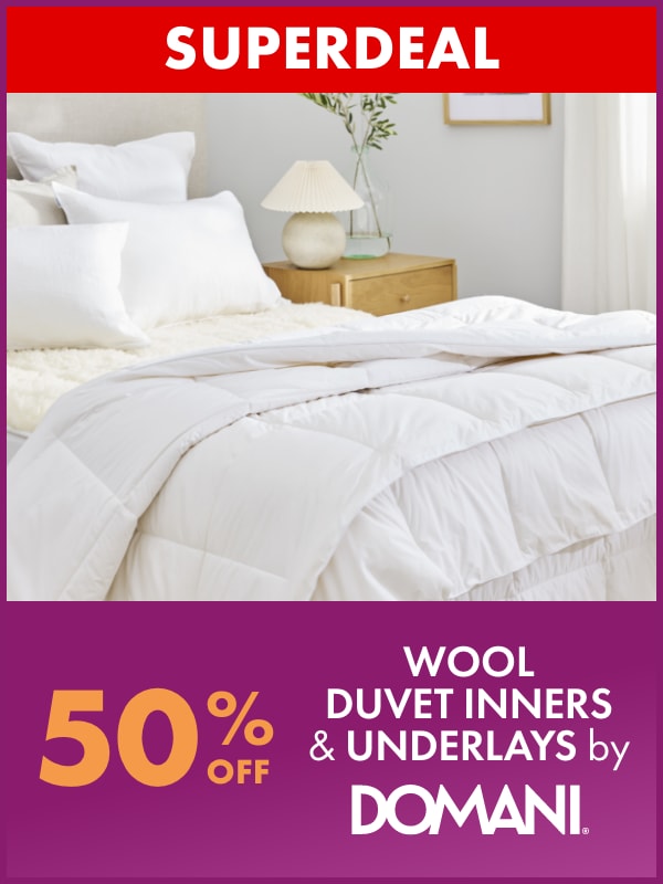 50% OFF Wool Duvet Inners & Underlays by Domani