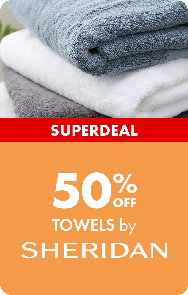 50% OFF Towels by Sheridan