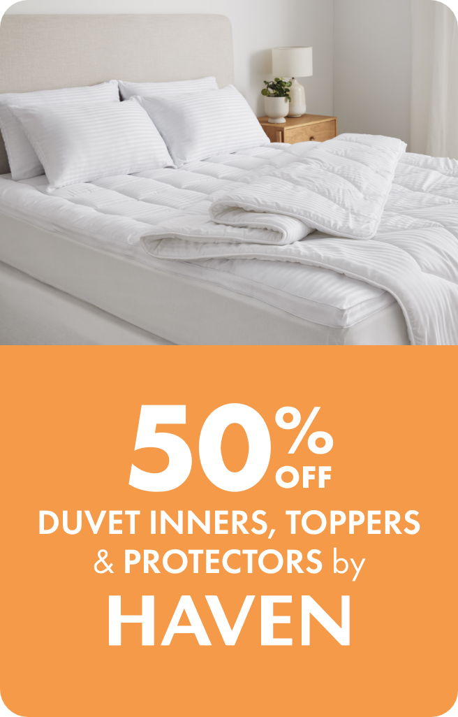 50% OFF Duvet Inners, Toppers & Protectors by Haven