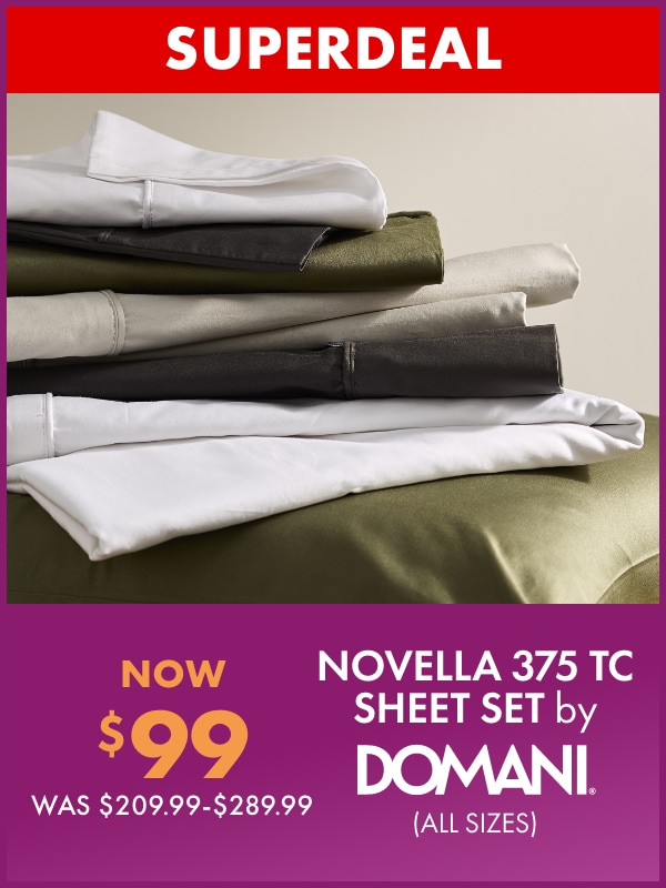 NOW $99 Novella 375 TC Sheet Set by Domani