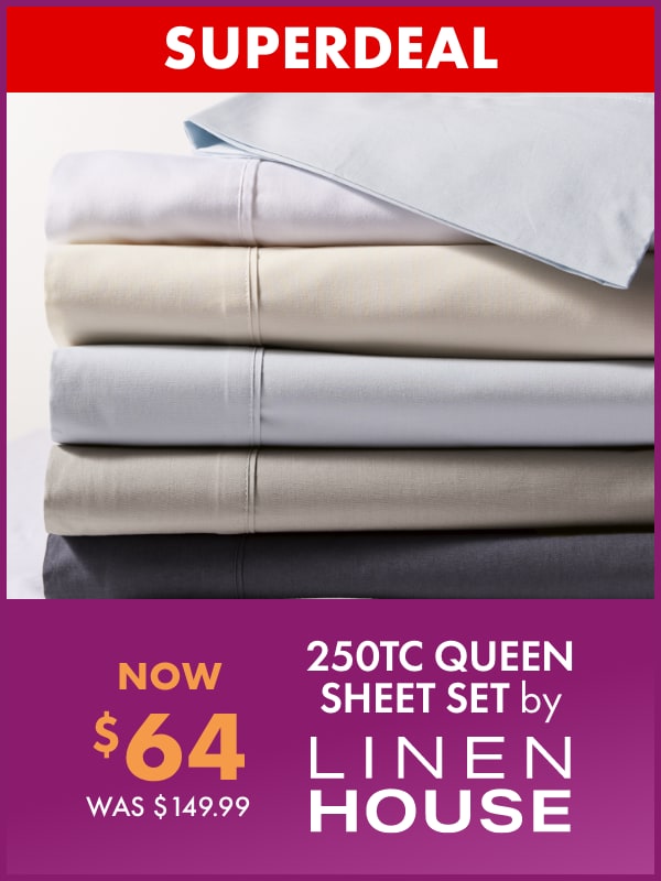 NOW $64 250TC Queen Sheet Set by Linen House