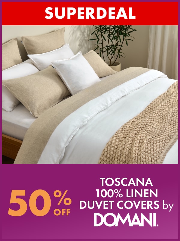 50% OFF Toscana Linen Queen Duvet Covers by Domani