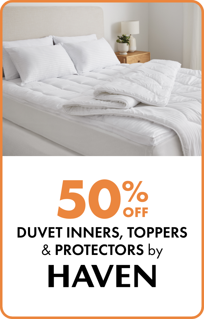50% OFF Duvet Inners, Toppers & Protectors by Haven