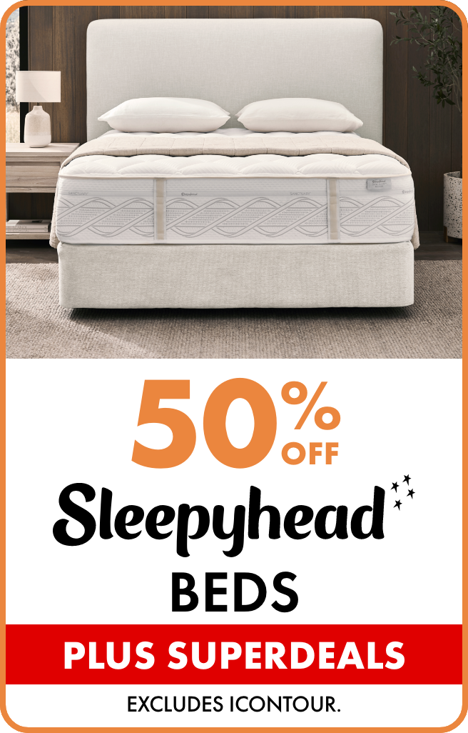 50% OFF Sleepyhead Beds PLUS SUPERDEALS
