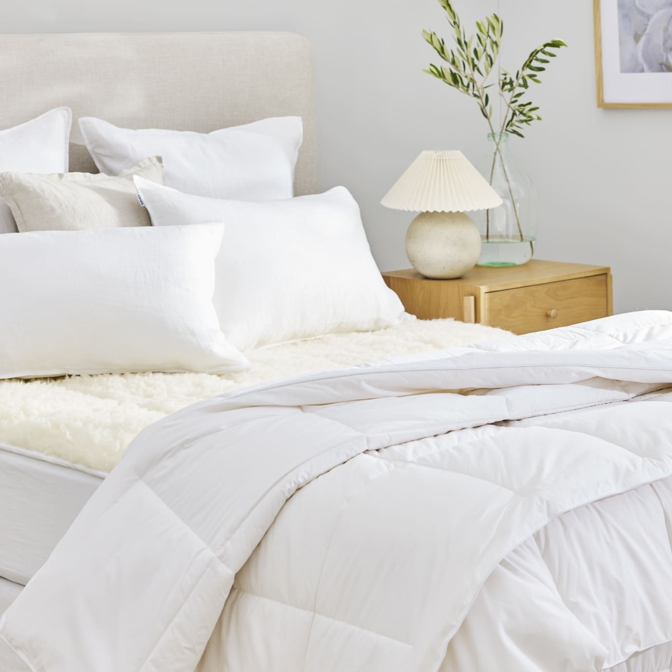 A variety of allergy-friendly bedding items displayed for the Manchester Buying Guide
