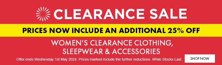 Take a Further Clearance- 25% OFF