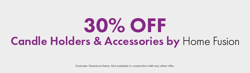 30% OFF Candle Holders & Accessories by Home Fusion