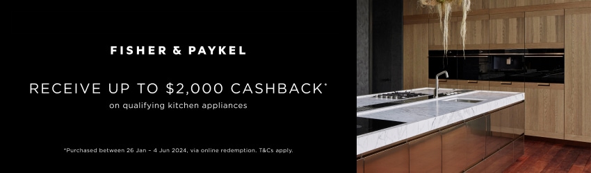 Receive up to $2,000 CASHBACK* on qualifying kitchen appliances