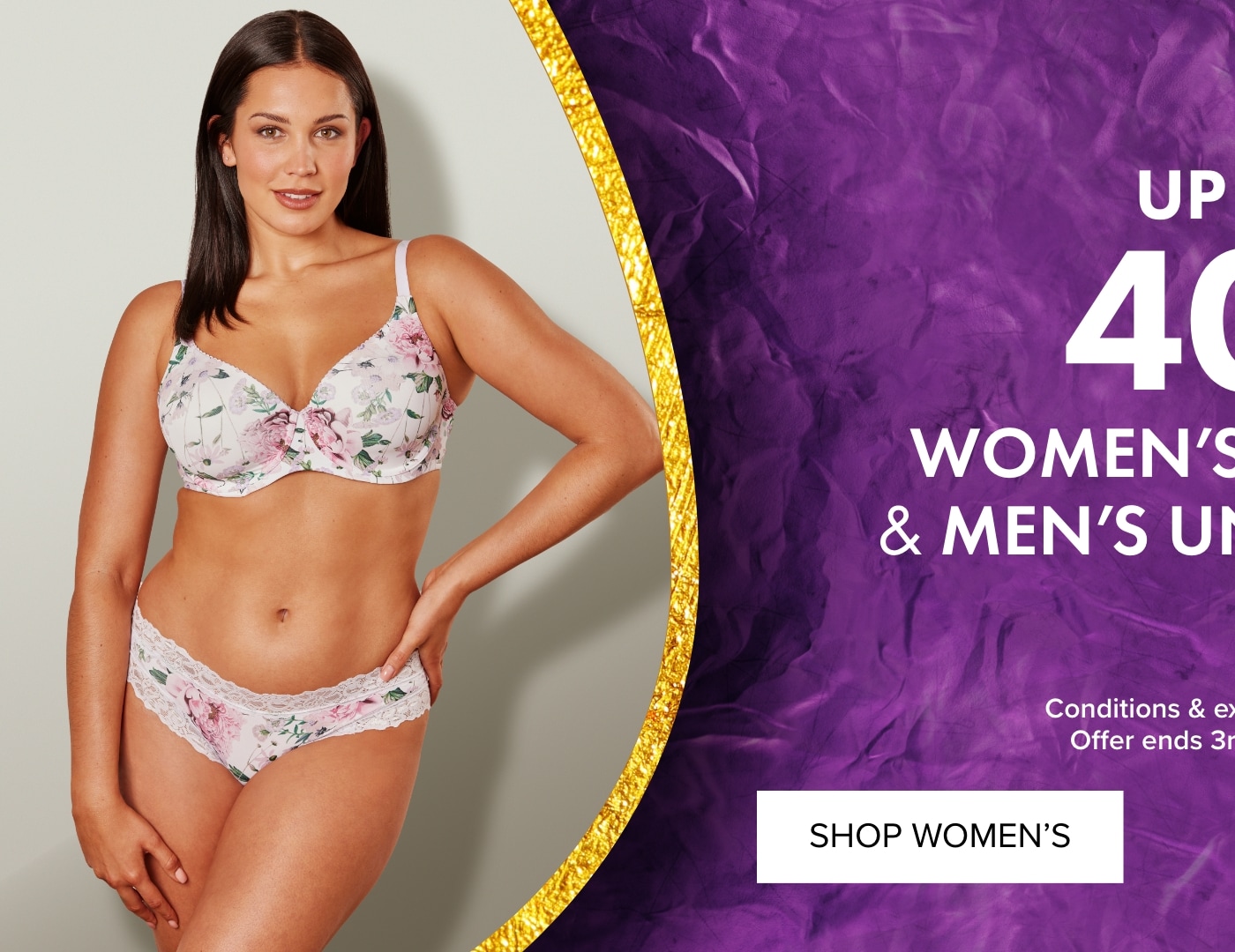 Up to 40% off Women's Lingerie