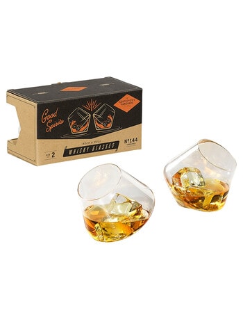 Gentlemen's Hardware Rocking Whisky Glasses, 2-Pack product photo