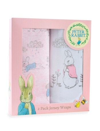 Peter Rabbit Peter Rabbit Cloud Jersey Wraps, Pink, 2-Pack product photo