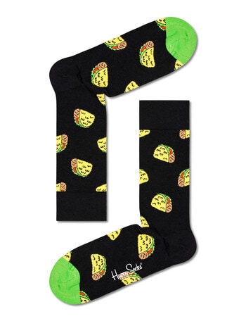 Happy Socks Taco To-Go Sock, Black product photo