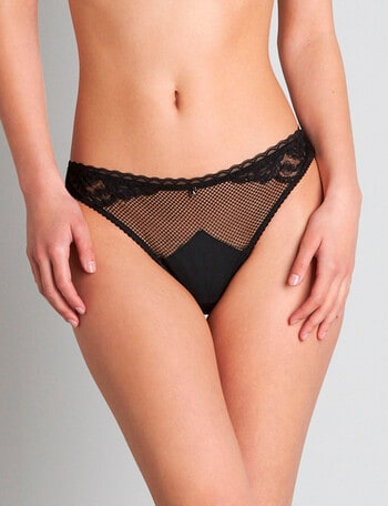 Me By Bendon Delightfully So Thong, Black, S-XL product photo
