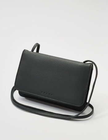 Carte Leather Small Flap Crossbody Bag, Storm product photo