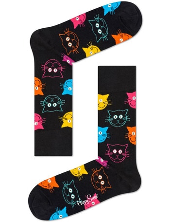 Happy Socks Cat Sock, Black product photo