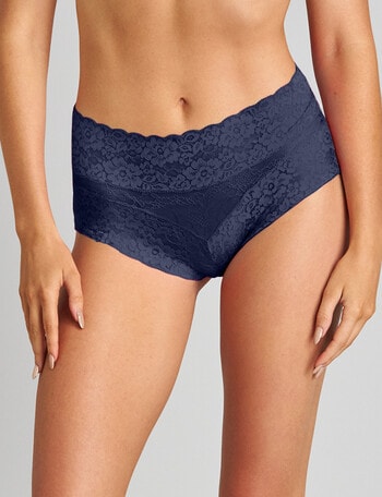 Bendon Lace High Rise Brief, Medieval Blue, XS-2XL product photo