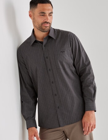 Logan Ezra Long Sleeve Shirt, Black product photo