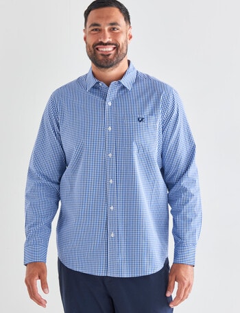 Line 7 Wade Long Sleeve Shirt, Blue product photo