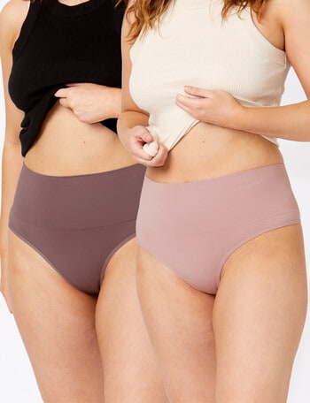 Ambra Seamless Smoothies G-String Brief, 2-Pack, Neutral, 8-16 product photo