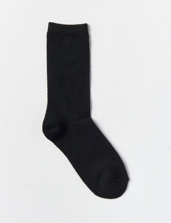 Simon De Winter Winter Warm Crew Sock, Black product photo