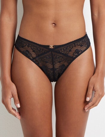 Perfects After Dark Fiesta Gee Brief, Black, 10-16 product photo
