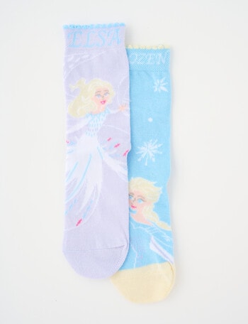 Licensed Disney Frozen Crew Sock, 2-Pack, Elsa Snow product photo