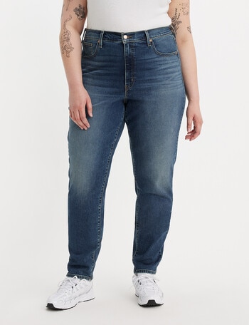 Levis High Waisted Mom Jean, Blue product photo