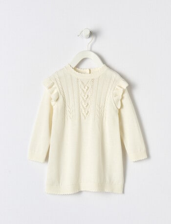 Little Bundle Knit Dress, Vanilla product photo