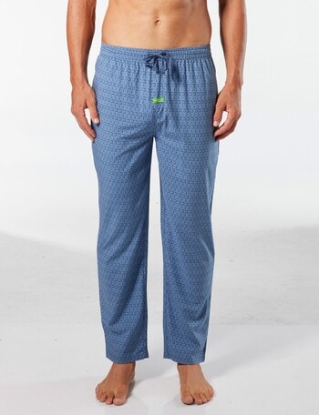 Mitch Dowd Hexo Geo Bamboo-blend Woven Sleep Pant, Captains Blue product photo
