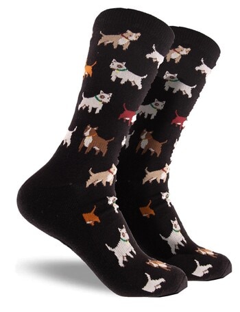 Mitch Dowd Terrier Bamboo Comfort Crew Sock, Black product photo