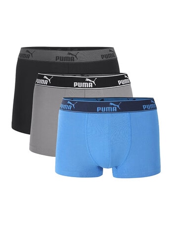 Puma Everyday Trunk, 3-Pack, Black, Grey & Blue product photo